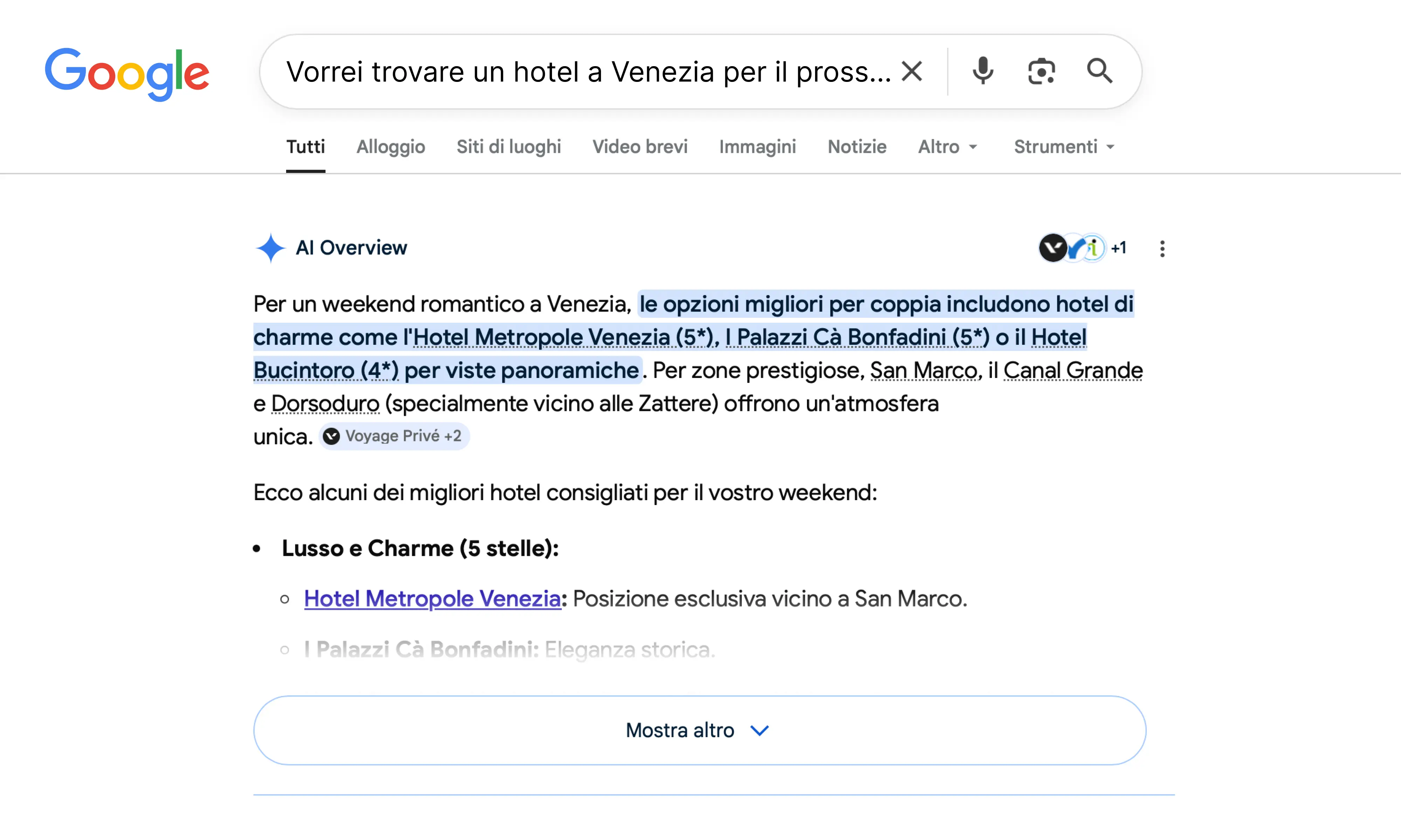 Risultati di ricerca attuali con visibilità per la struttura